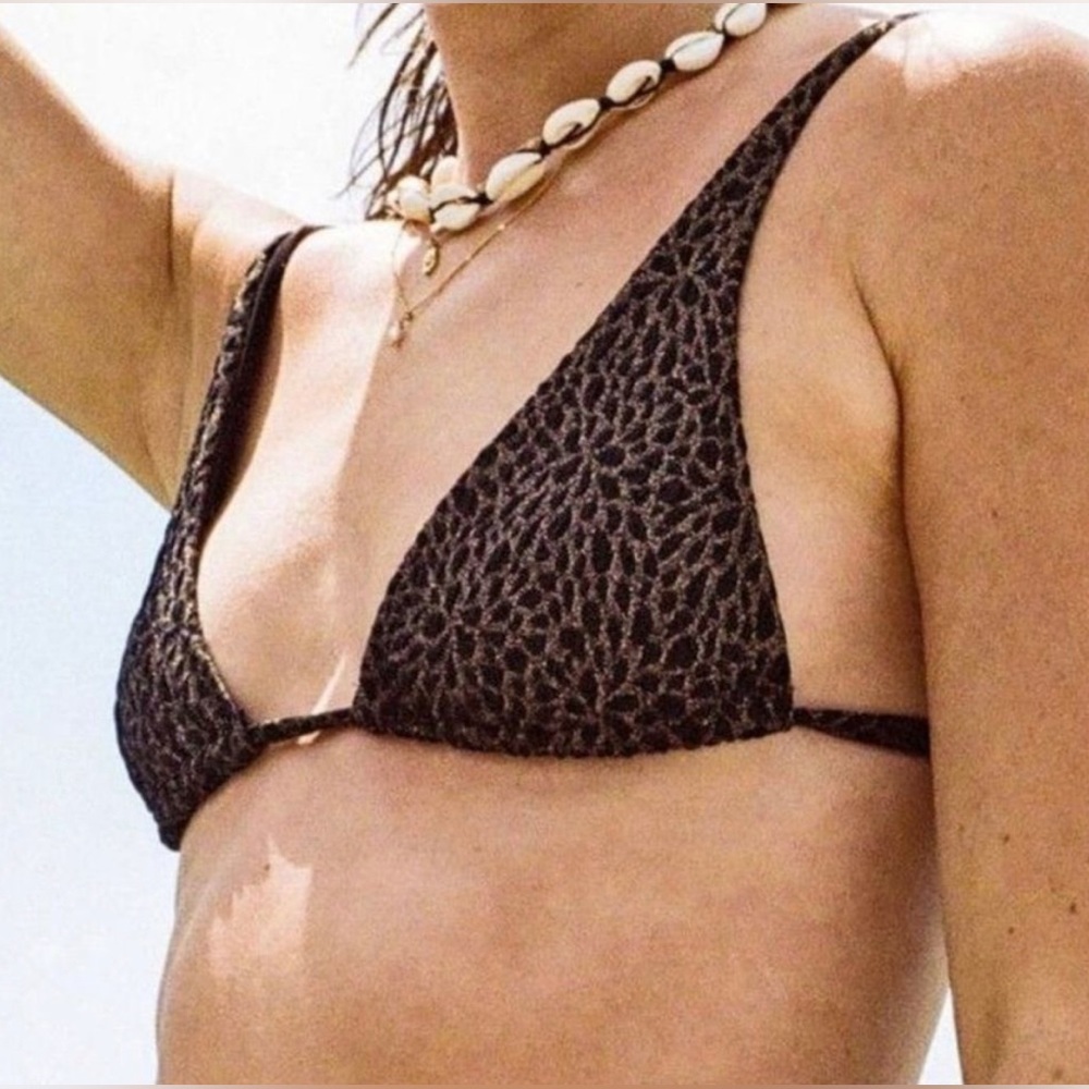 Andie Swim x Demi Moore The Tropez Top Triangle Bikini Top Medium NWT